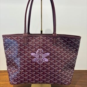 Goyard Artois PM in Burgundy with Dragonfly Emblem